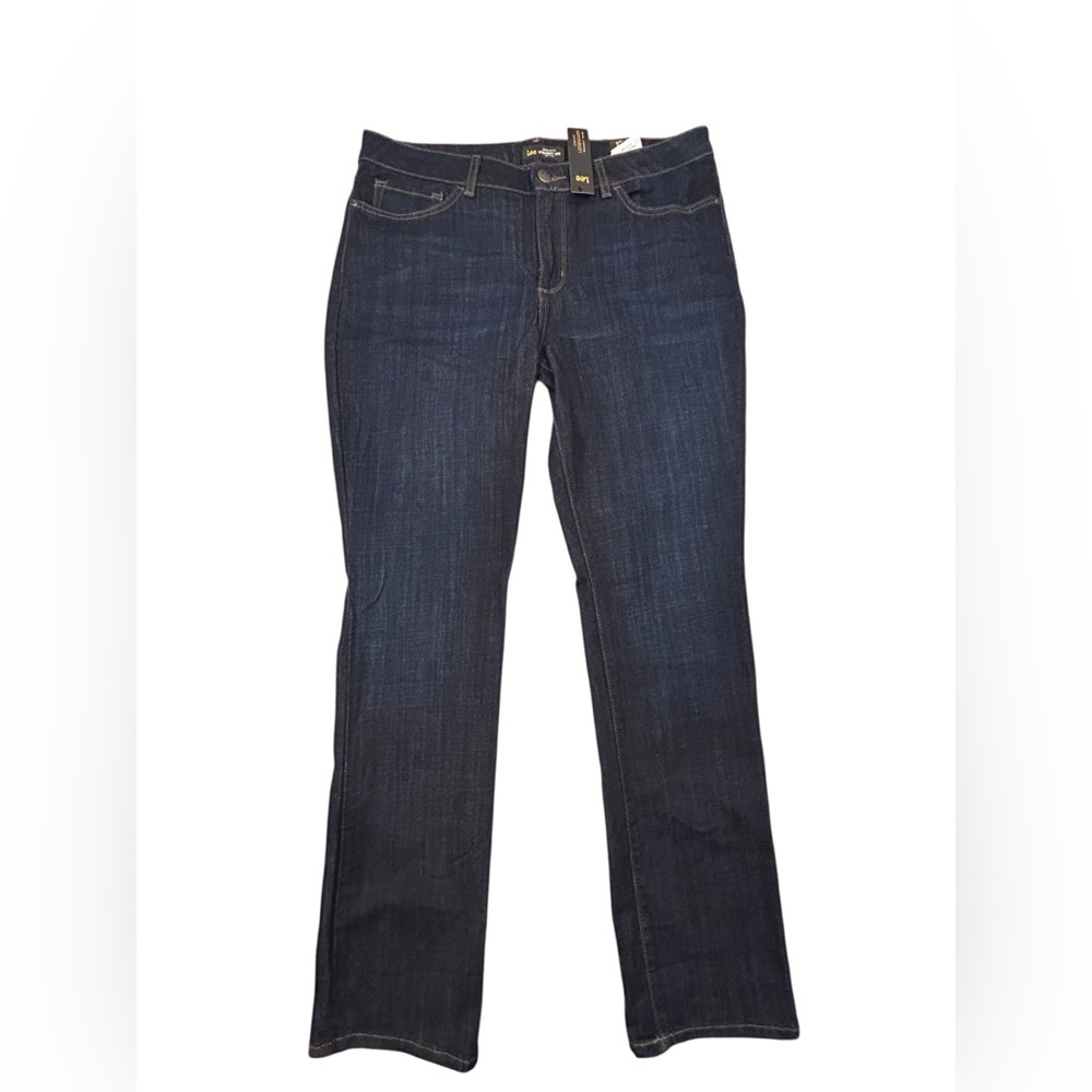 Lee Women's Indigo Straight Legendary Mid Rise Jeans 16L NWT‎ Regular Fit Rinse